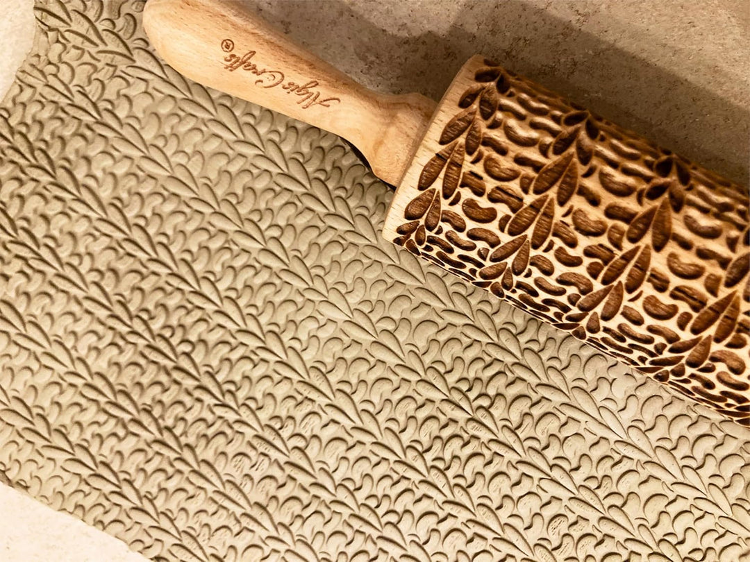 STRICKEN Prägung Nudelholz für Hausgemachtes Gebäck. Teigroller mit liebe für DIY Küche, Plätzchen.