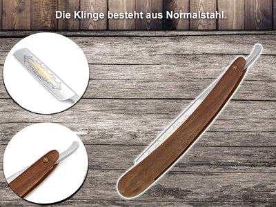 Rasiermesser SET für Männer mit EXTRA BREITEM Abziehleder Streichmriemen Rasiermesser und Paste aus