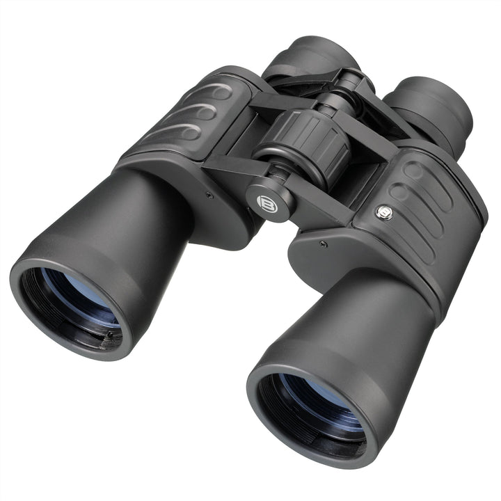 Bresser Fernglas Hunter 10x50 mm mit Prismen aus vollvergütetem BK-7 Glasmaterial, faltbaren Augenmu