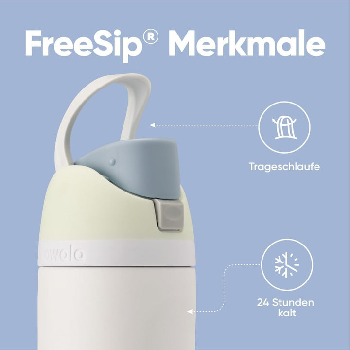 Owala FreeSip Isolierte Edelstahl Trinkflasche mit Strohhalm, 710 ml – BPA-frei, optimal für Sport,