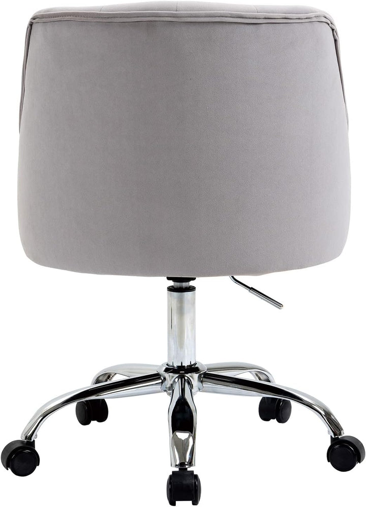 WOEOA Bürostuhl aus Samt,Schminkstuhl,Ergonomisch Drehstuhl,360° Drehbar, Höhenverstellbar,für Wohnz