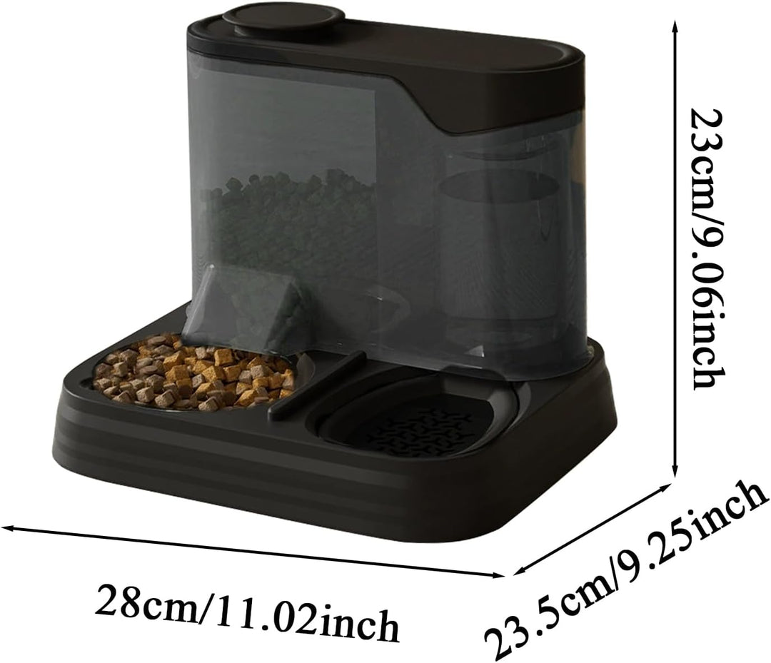 Katzenfutter Automat Mit Einem,30x25x23cm Katzenfutterautomat Mit Integriertem Wasserspender,Für Hun