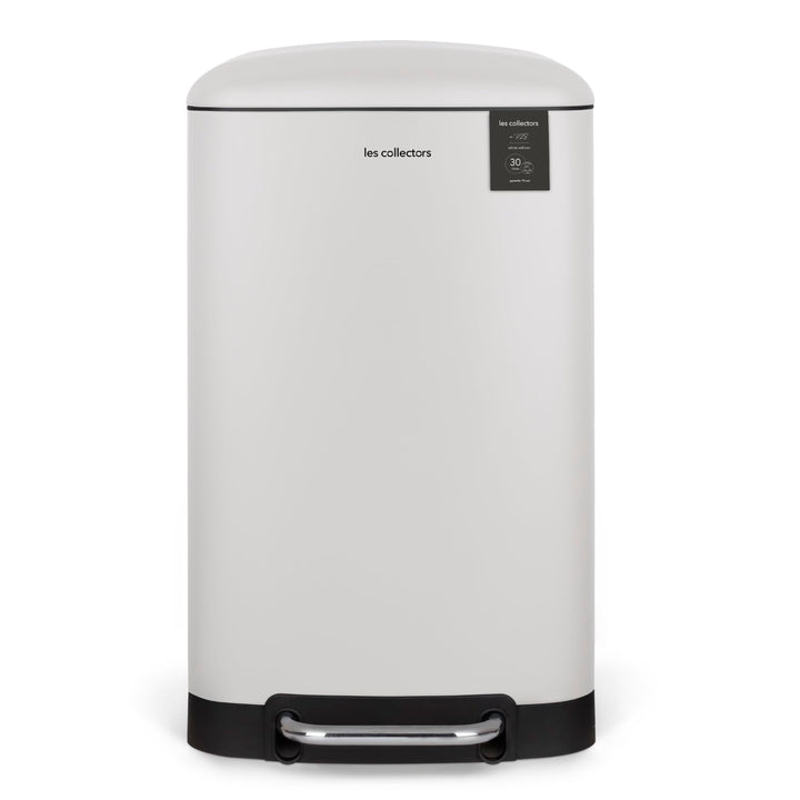 Les Collectors Mülleimer N°728, 30 L, passend für 30–50-Liter-Säcke, Küchen-Tretabfalleimer Edelstah