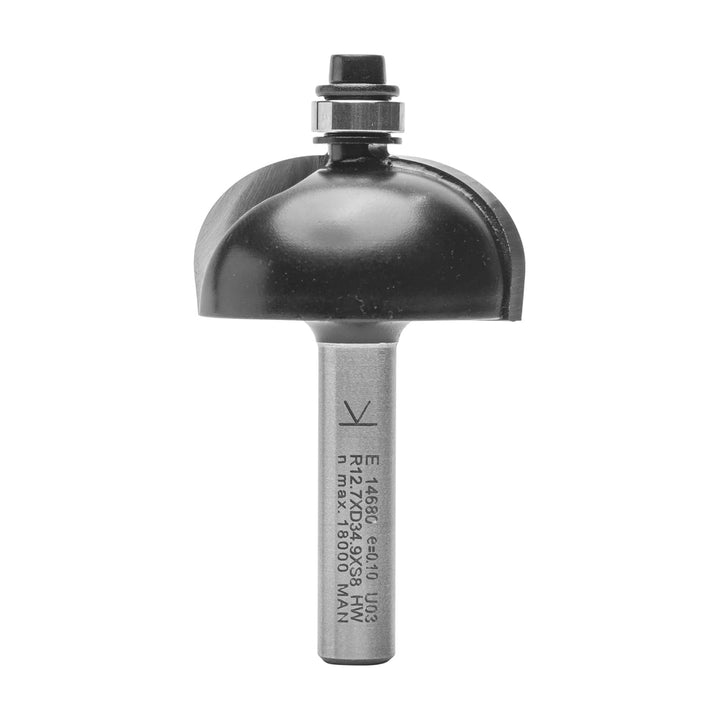 ENT 14680 Hohlkehlfräser HW, Schaft (S) 8 mm, Durchmesser (D) 34,9 mm, NL 15,9 mm, R 12,7 mm, SL 32