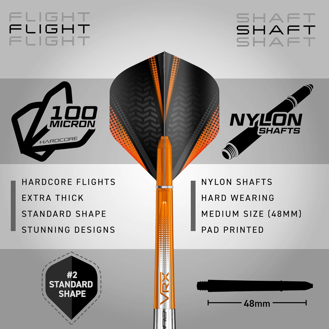 RED DRAGON Amberjack Series Steel Profi Dartpfeile Steeldarts Set mit Flights und Schäfte 21.0 Gramm