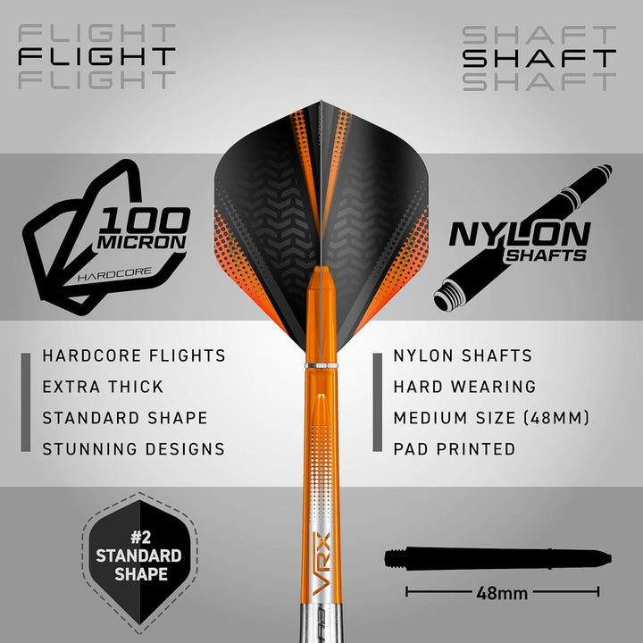 RED DRAGON Amberjack Series Steel Profi Dartpfeile Steeldarts Set mit Flights und Schäfte 21.0 Gramm