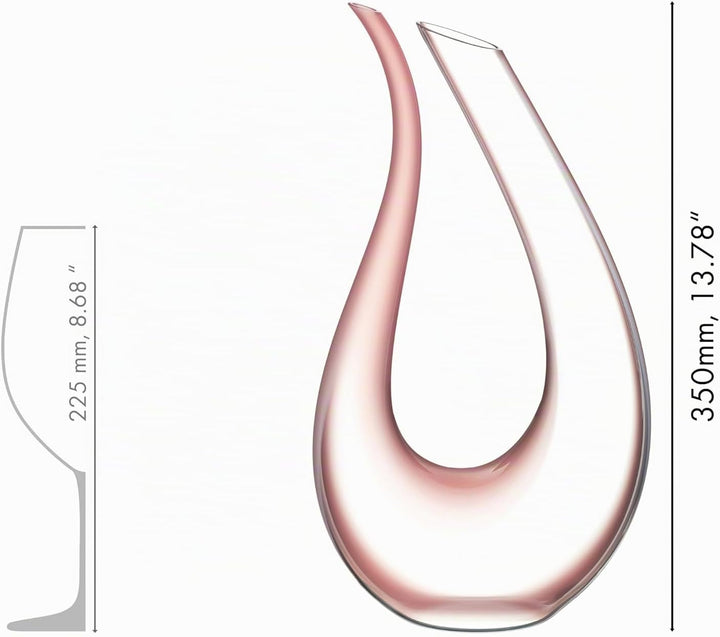 RIEDEL Amadeo Dekanter - Rosa, Einzelpackung, klares+rosanes Kristallglas, handgefertigt