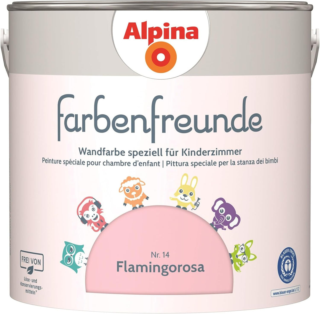 Alpina Farbenfreunde Nr. 14 Flamingorosa 2,5 Liter matt, Flamingorosa