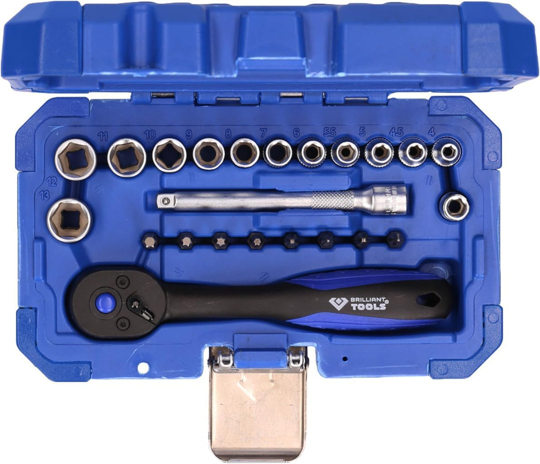 BRILLIANT TOOLS BT020023 1/4" Steckschlüssel-Satz, 23-tlg [Powered by KS TOOLS] 23-tlg., 23-tlg.