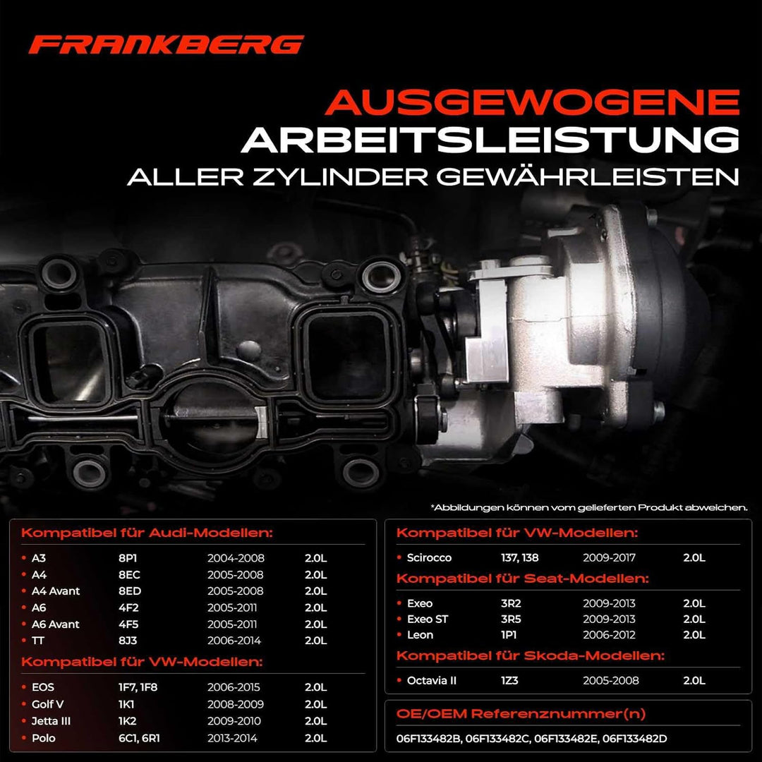 Frankberg Luftklappensteller Stellmotor Drallklappen für A1 A3 A4 A6 TT Exeo Leon Octavia II EOS Gol