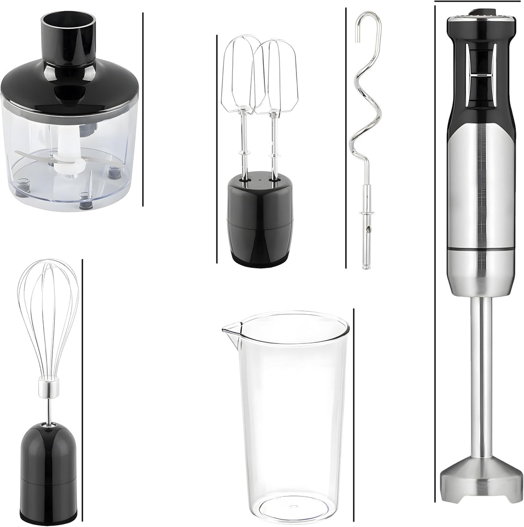 Retoo Stabmixer Set 1200W 15000 U/min Pürierstab mit Turbofunktion und 8 Geschwindigkeitsstufen Krag