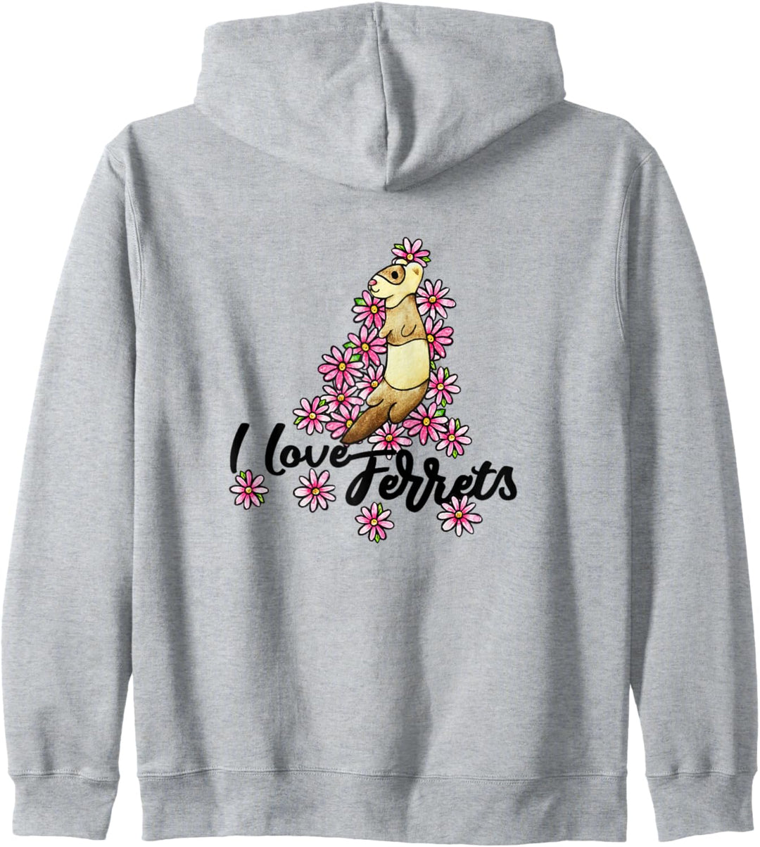 I love ferrets Kapuzenjacke