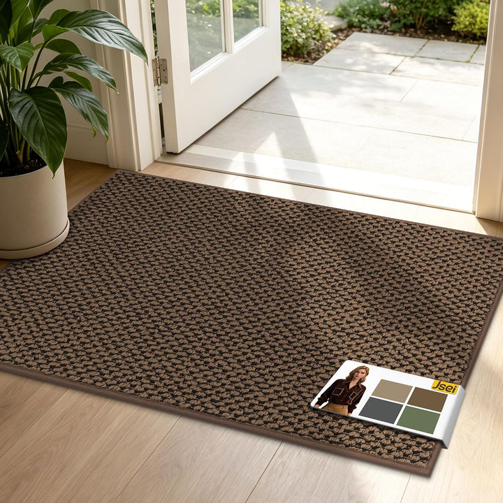 JSEI Fussmatte Innen 60 x 90 cm, Schmutzfangmatte rutschfest waschbar, Türmatte für Haustür Flur Ein