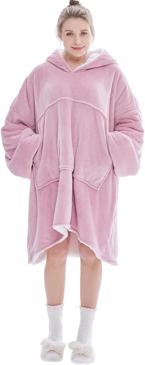Übergrosse Hoodie Sweatshirt, Original Decke Sweatshirt, super weiche gemütliche warme komfortable R