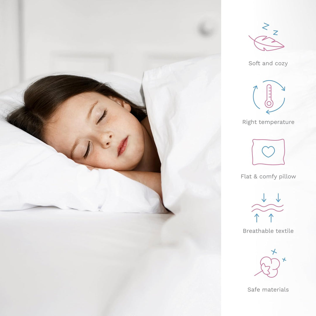 Gesteppte Bettdecke Kissen Füllung 150x120 cm 100% Baumwolle für Kinder Kinderbett