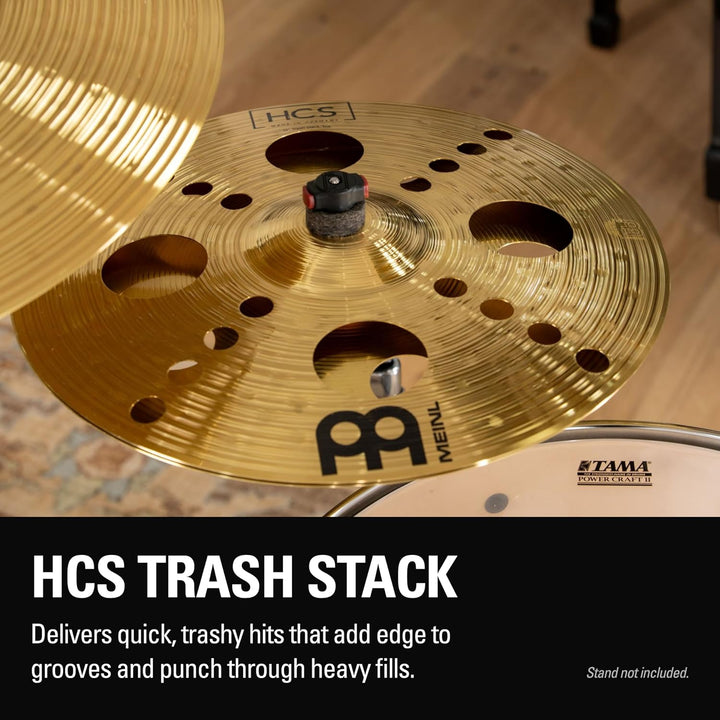 Meinl Cymbals HCS Trash Stack 16 Zoll (Video) Schlagzeug Becken (40,64cm) Messing, Traditionelles Fi