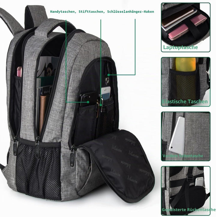 MATEIN Reise Laptop Rucksack 15.6 Zoll Multifunktion Notebook Laptoprucksack Business Arbeit Backpac