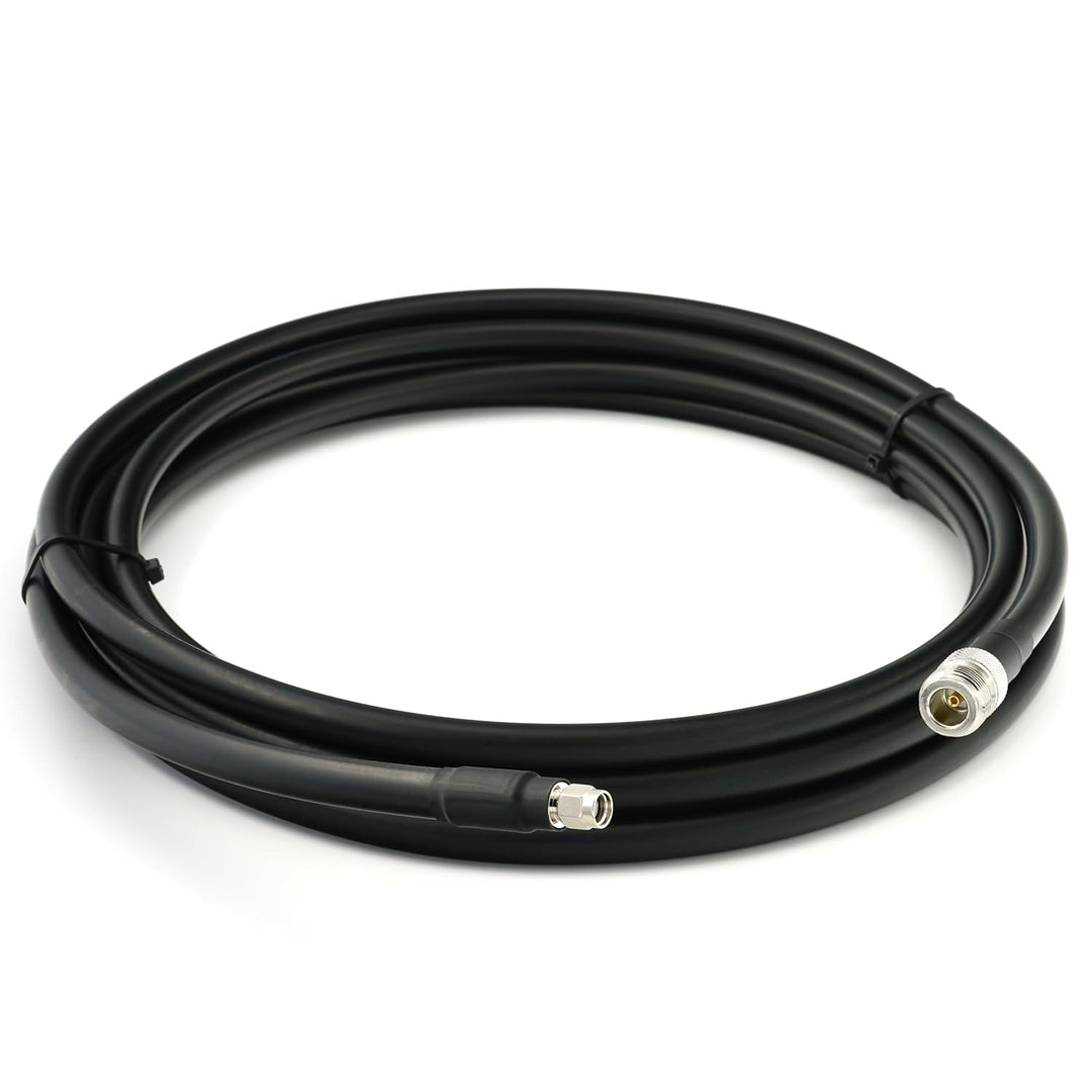 RANGEFUL 10m RP-SMA Stecker auf N Buchse Koaxialkabel – 10 Meter 8D-FB Ultra-Verlustarmes Ø11.1mm (5
