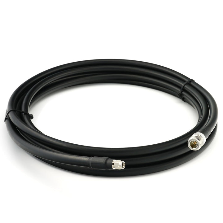 RANGEFUL 10m RP-SMA Stecker auf N Buchse Koaxialkabel – 10 Meter 8D-FB Ultra-Verlustarmes Ø11.1mm (5