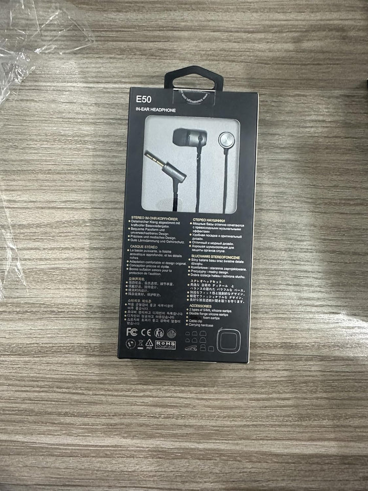 SoundMAGIC E50 Wired Earbuds Without Microphone, In-Ear HiFi Headphones, Noise Isolating Headphones,