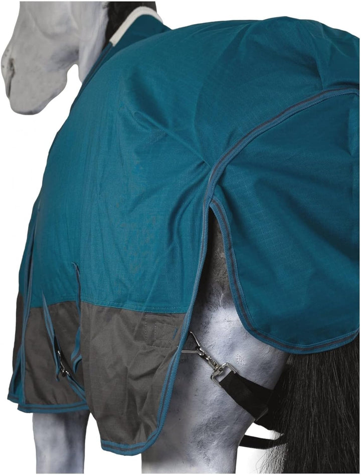 RL24 - Weidedecke High Neck Polarfleece 600D BASICLINE Petrol/Graphit 95cm Petrol/Graphit (Altes Mod
