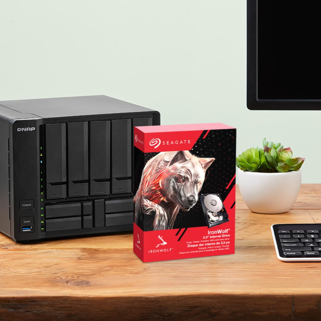 Seagate IronWolf 2 TB interne Festplatte NAS HDD, 3.5 Zoll, 5400 U/Min, CMR, 64 MB Cache, SATA 6 GB/