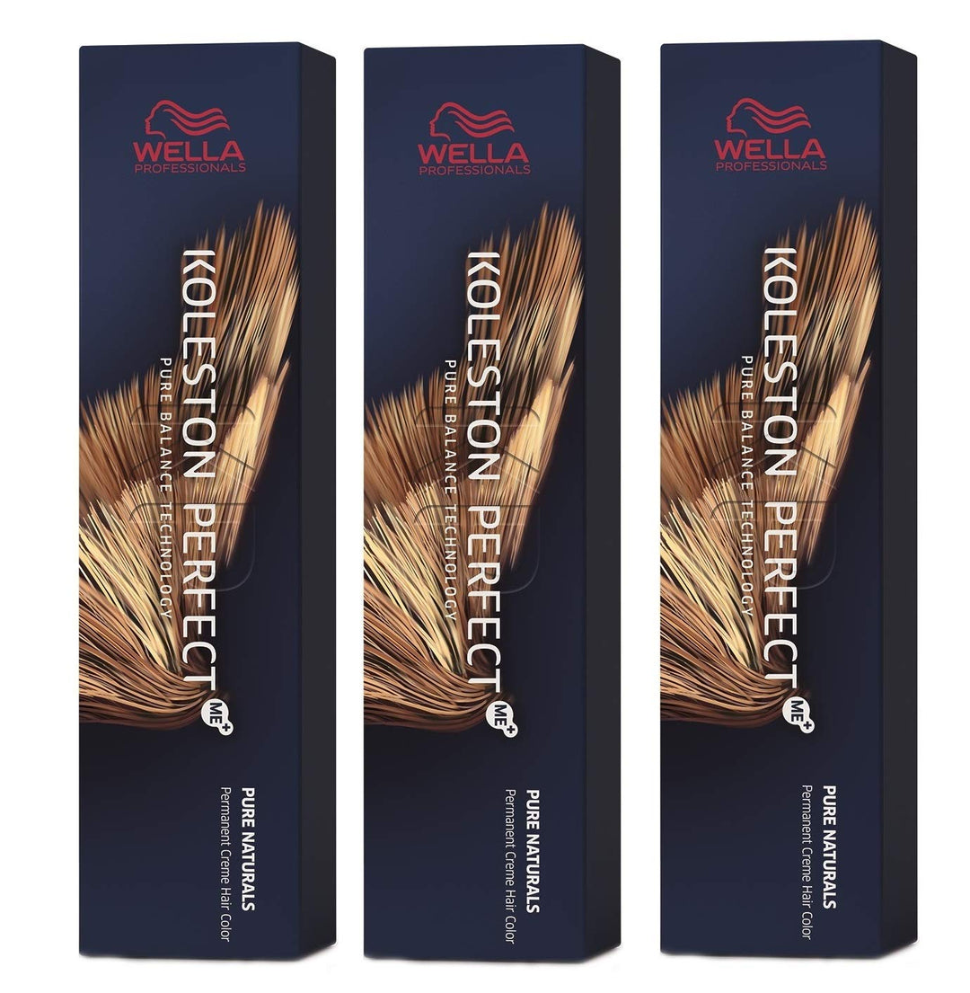 3er Wella Koleston Perfect ME+ 6/00 Dunkelblond Natur Intensiv 60 ml 6/00 Dark Blonde Natural Intens
