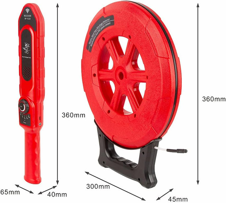 Pipe Blockage Detector, Water Pipe Locator Underground Diagnostic-Tool Wall Scanner Pipeline Blockin