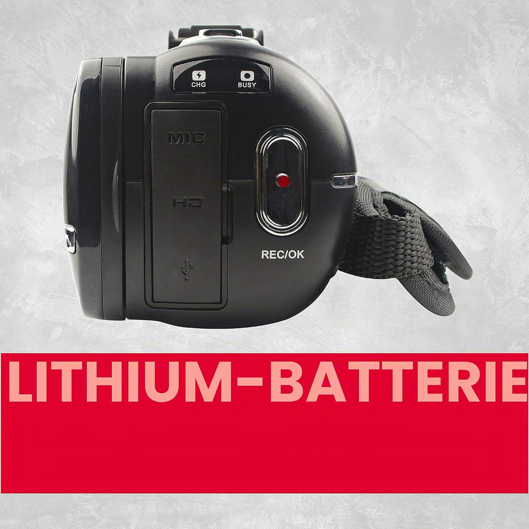 AgfaPhoto Realimove CC2700 – Caméscope Numérique, Vidéo 2.7K, 24MP, Écran Tactile 3’’, Zoom 18X, Tél