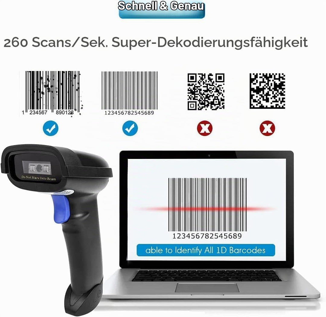 NETUM NT-1228BC Bluetooth CCD Barcode Scanner Handheld USB Kabelloser 1D Bar Codes Imager für Mobile