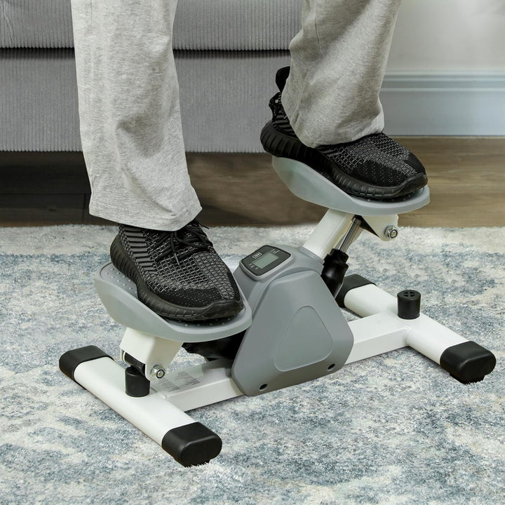 SPORTNOW Mini-Stepper für Zuhause, Stepper Hometrainer mit LCD-Display, Rutschfesten Pedale, Up-Down