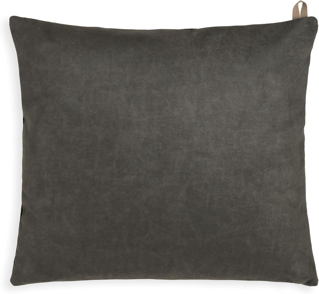 KNIT FACTORY - Beau Kissen - Velourkissen - Modischen Streifenmusters - Sofakissen - 50x50 - Dunkelb