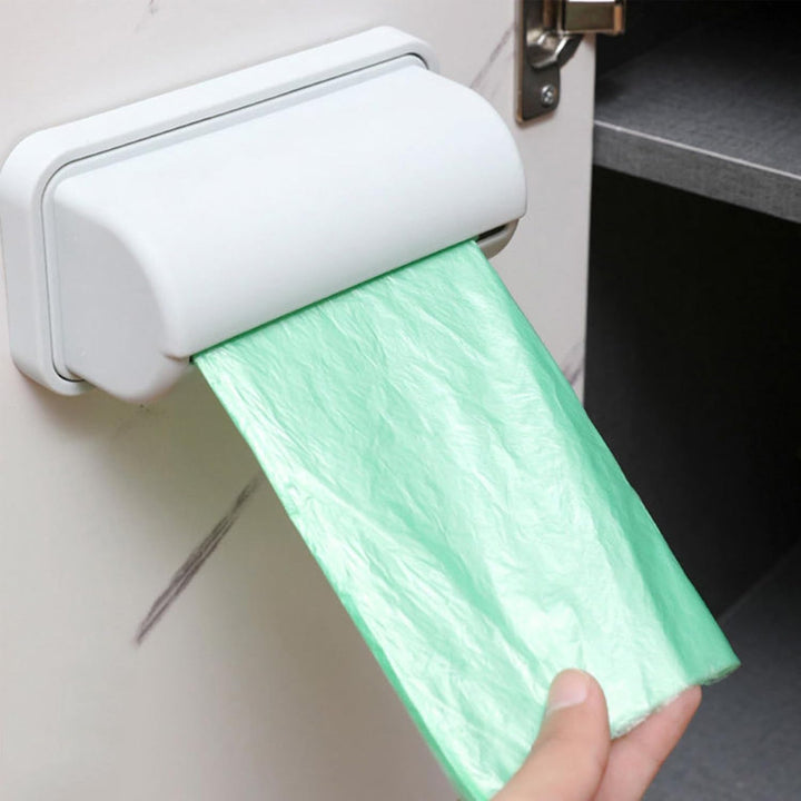 Müllbeutelspender, 2 Stück, Selbstklebende Kunststoff-Mülleimerhalter, wiederverwendbar, für Wandsch