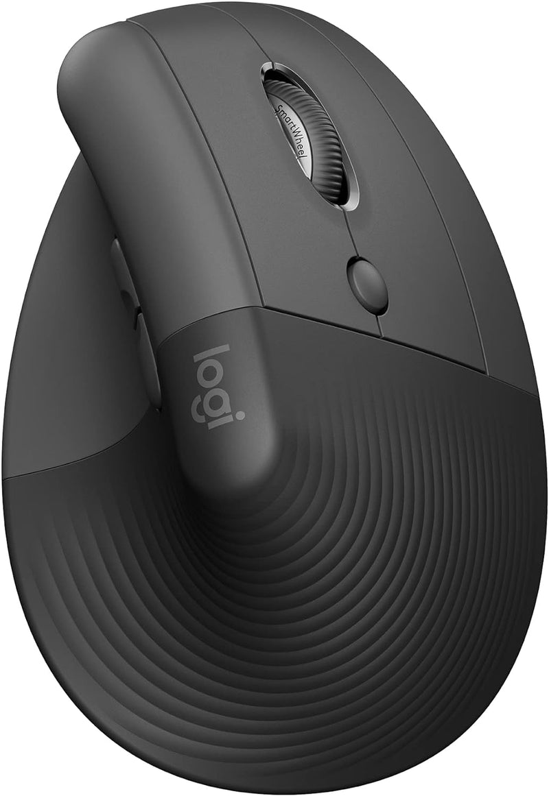 Logitech Lift Vertikale Ergonomische Maus, Kabellos, Bluetooth oder Logi Bolt USB-Empfänger, Leise K