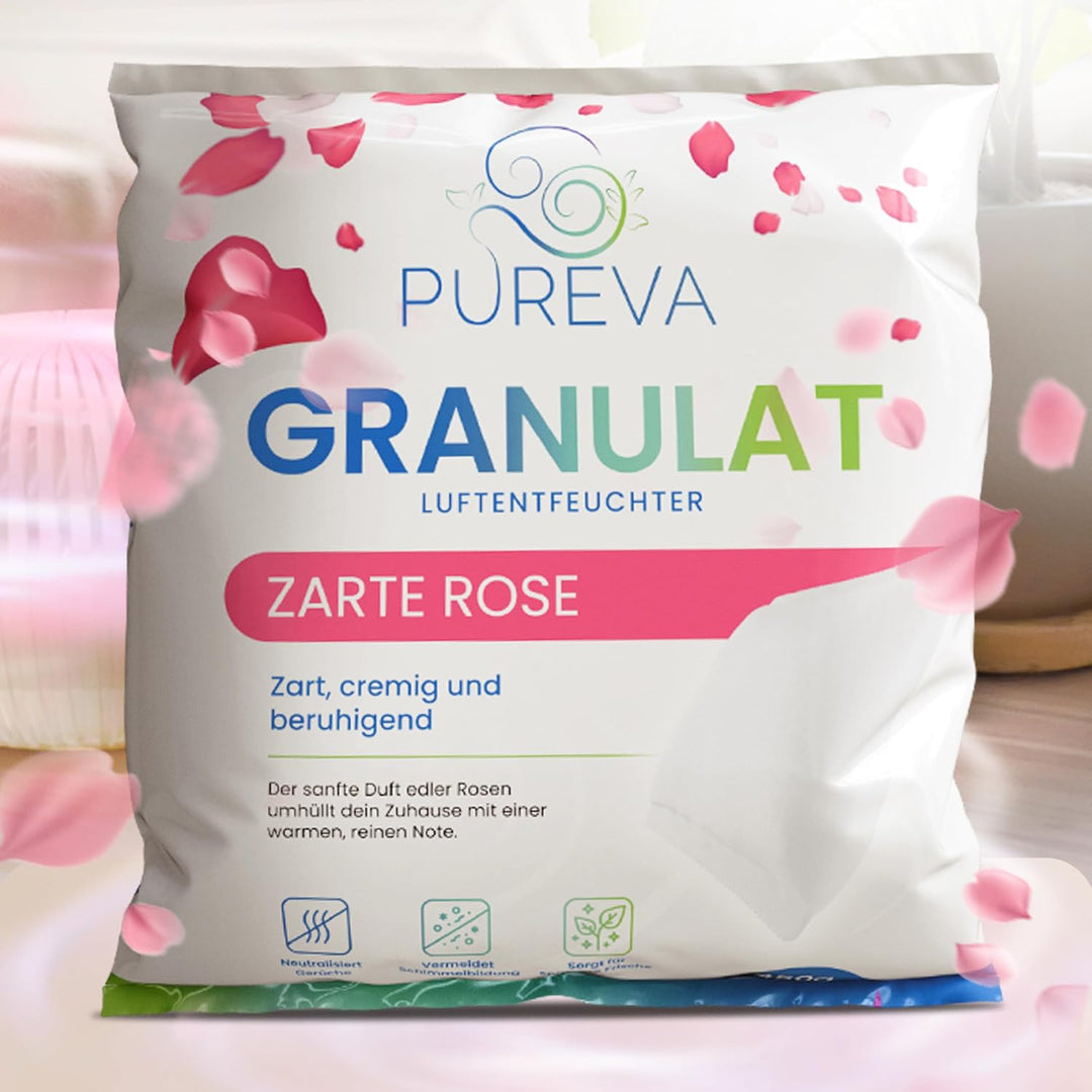 PUREVA Luftentfeuchter Nachfüllpack mit 4x 450g Granulat [NEUESTE FORMEL] | Nachfüllpack mit hochwir