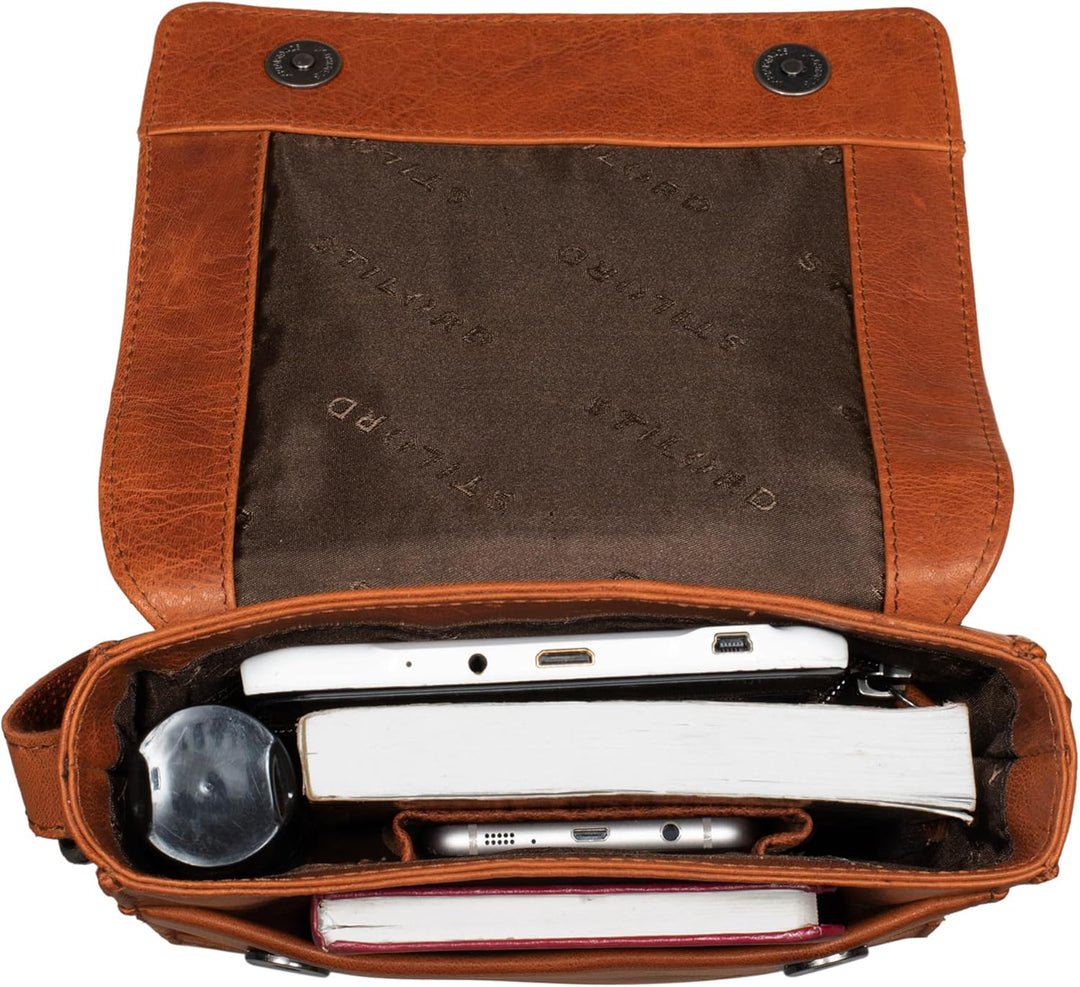 STILORD 'Sven' Herrenhandtasche Leder Umhängetasche klein Schultertasche Männer 8 Zoll Tablet Herren