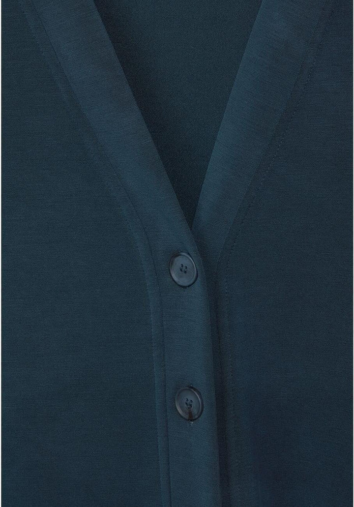 Street One Damen A318807 Cardigan 36 Deep Teal Blue, 36 Deep Teal Blue