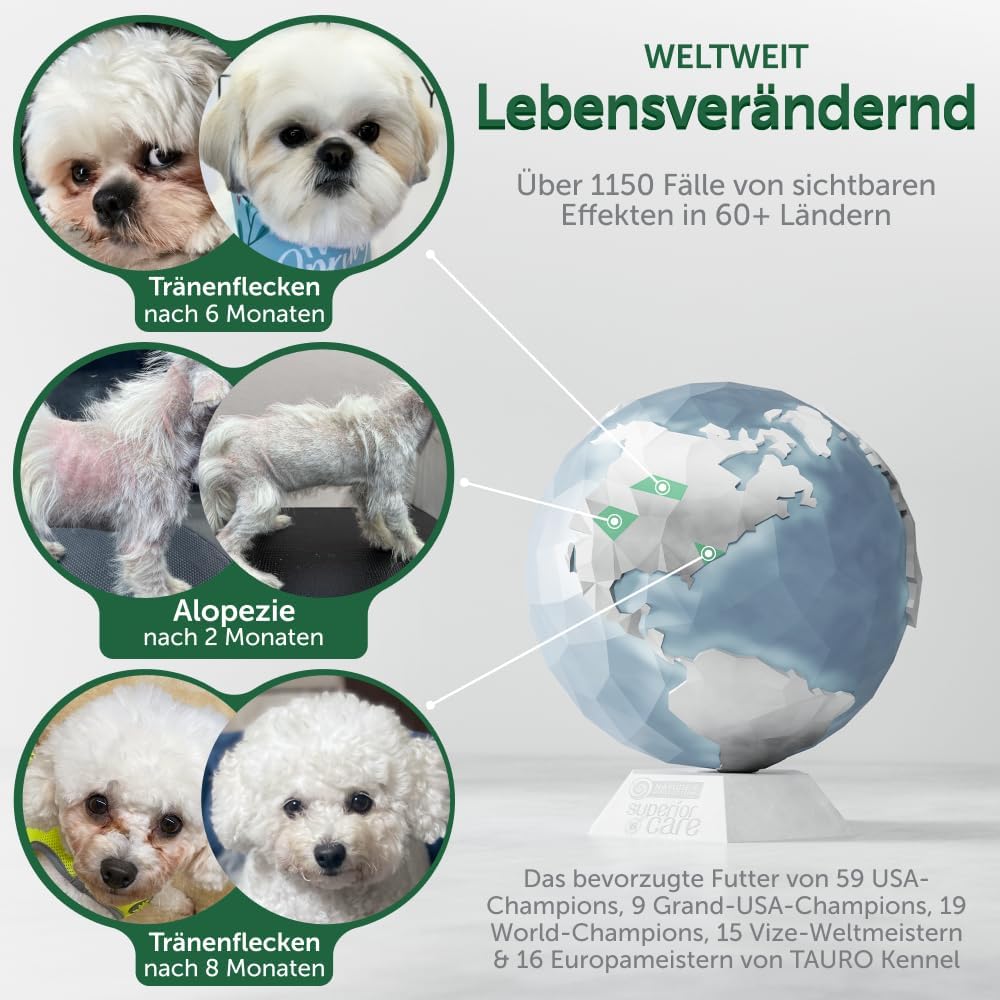 Nature's Protection Superior Care Trockenfutter für Alle Rassengrössen Hunde Fell der Hellen Farbe (