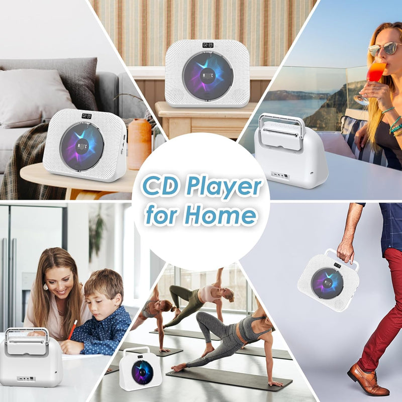 Gueray CD Player Kinder Radio mit CD Player Bluetooth CD Player mit Lautsprecher mit Fernbedienung U