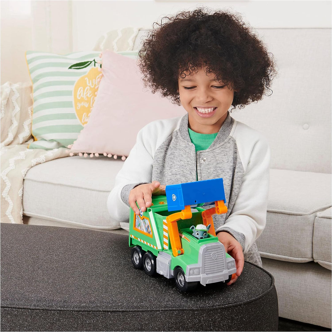 Paw Patrol Rockys Deluxe-Recycling-Truck mit Sammelfigur und 3 Werkzeugen Single, Single