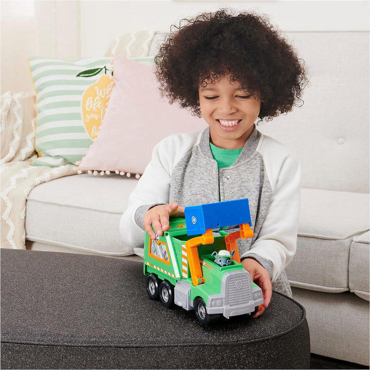 Paw Patrol Rockys Deluxe-Recycling-Truck mit Sammelfigur und 3 Werkzeugen Single, Single