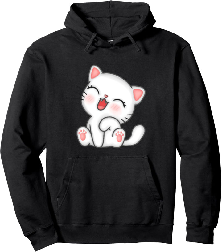 Anime Chibi Kitty Cat Pullover Hoodie