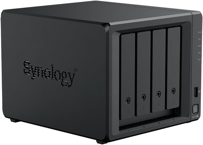 Synology DS425+ 24TB Bundle Bestpreis Festplatten (4X 4TB) 4 Bay Desktop NAS; mit einem Intel Celero