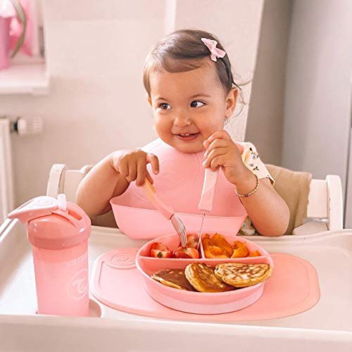 Twistshake Babybesteckset aus Edelstahl | Babylöffel + Babygabel + Babymesser | BPA-freies Besteckse