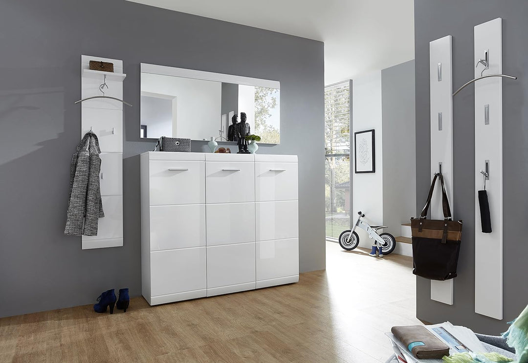 Germania Spiegel mit Applikation GW-Adana in Weiss, 134 x 63 x 3 cm (BxHxT) Spiegel Weiss, Spiegel W