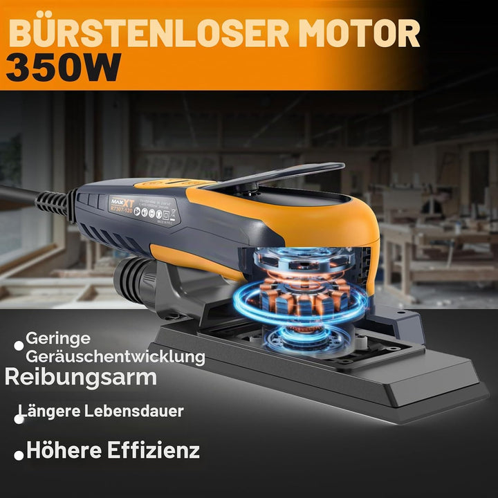 Bürstenlose Elektroschleifer 3.0 MAXXT 350W, einstellbare Geschwindigkeit 4000-10000/Umin, automatis