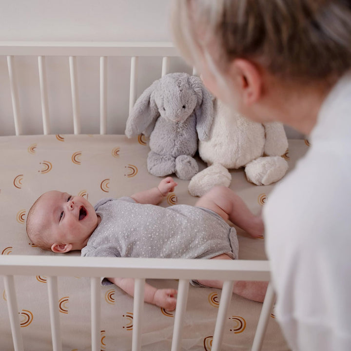 ÜneeQbaby 100% wasserdichter Matratzenschoner, voll ausgestattetes Bettlaken - Bio-Baumwolle, Oeko-T