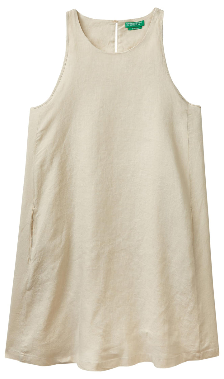United Colors of Benetton Damen Kleid M Beige 152, M Beige 152
