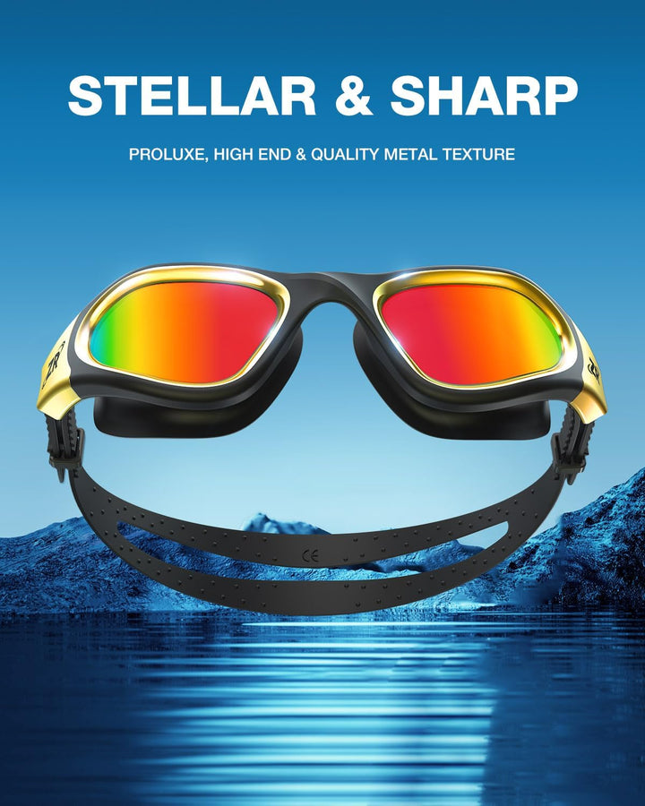 ZIONOR G1 - Polarisierte Schwimmbrille für Unisex und Erwachsene und Damen, beschlagfrei, 100% UV-Sc