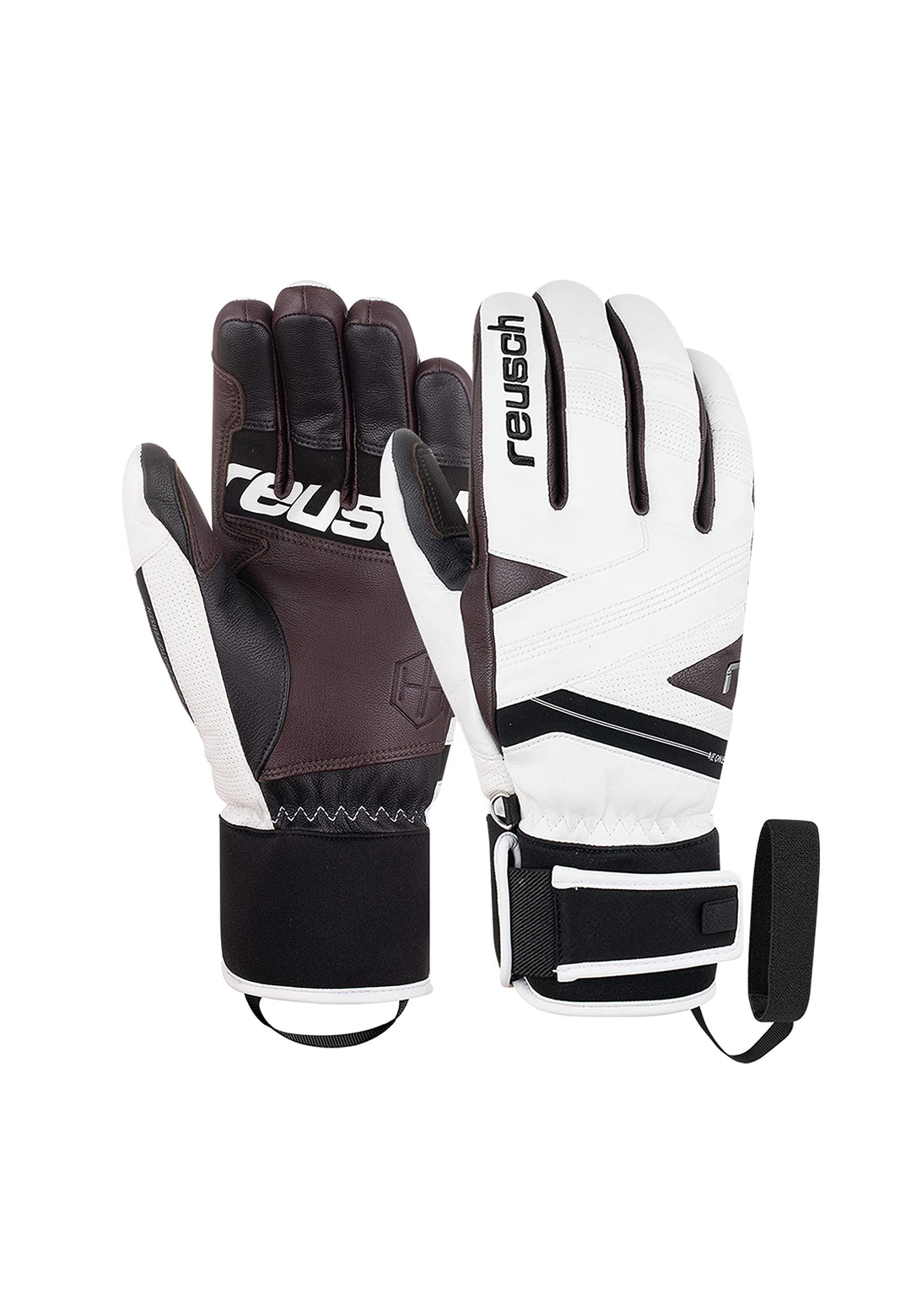 Reusch Herren Henrik Kristoffersen extra Warmer, winddichter und atmungsaktiver Skihandschuh 9 Weiss